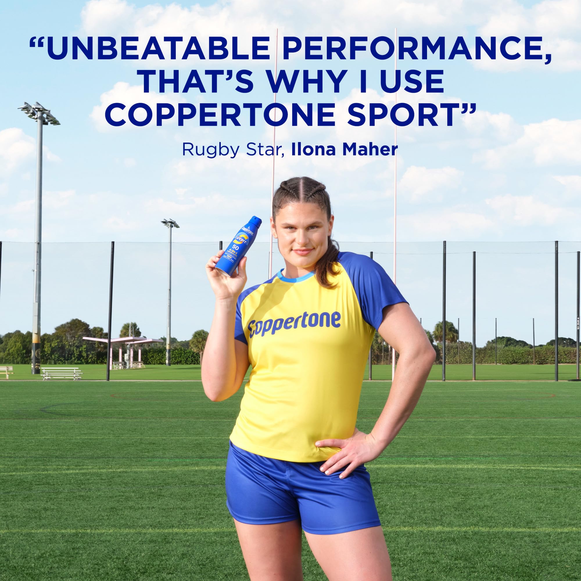 Coppertone Sport Sunscreen Spray, Broad Spectrum SPF 50 Water Resistant Spray Sunscreen, 5.5 Oz - Image 3