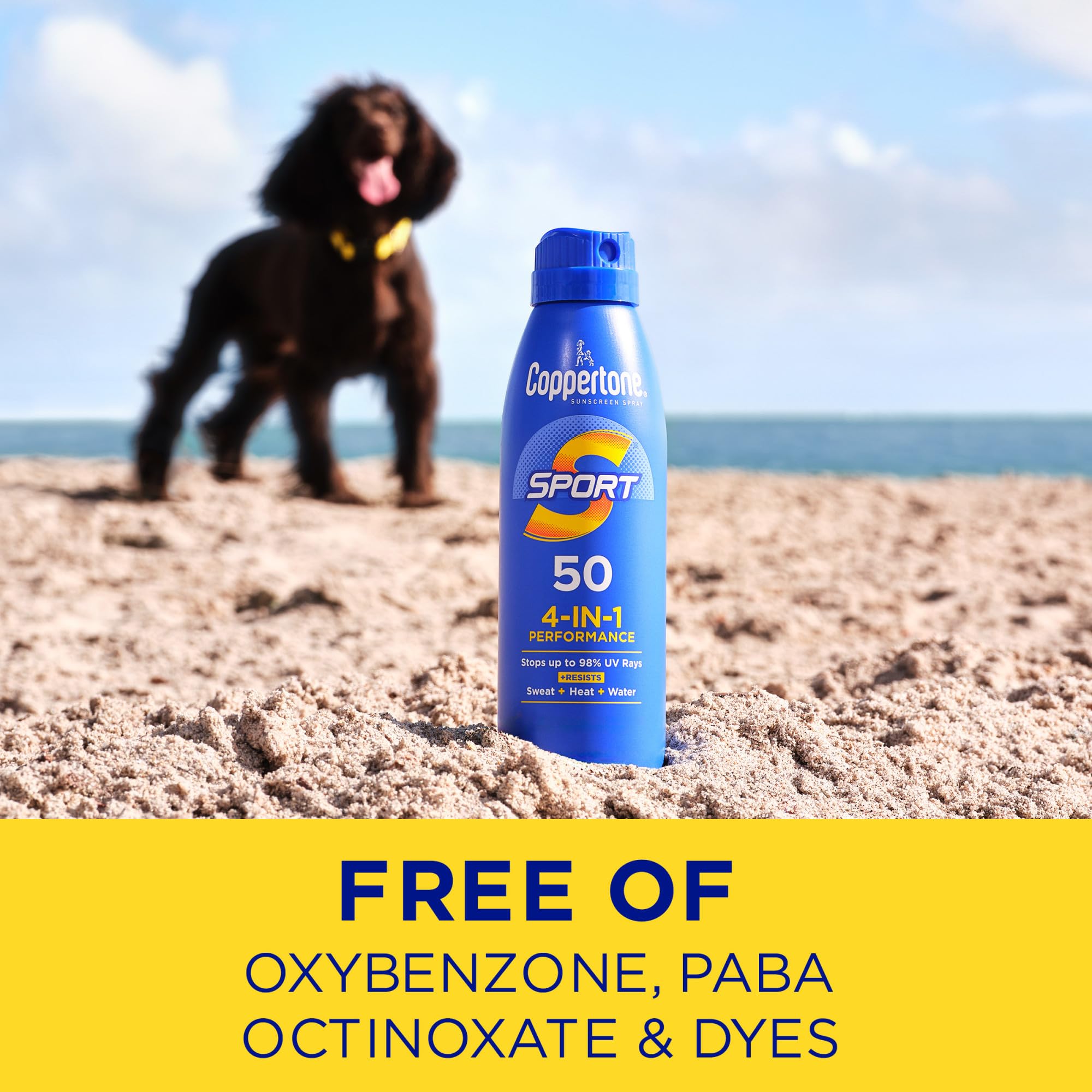 Coppertone Sport Sunscreen Spray, Broad Spectrum SPF 50 Water Resistant Spray Sunscreen, 5.5 Oz - Image 9